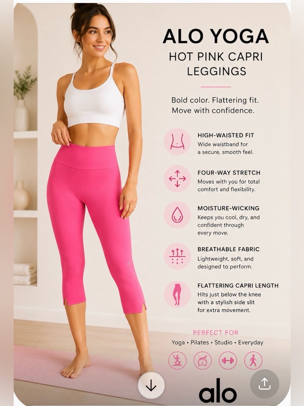 ALO Yoga woman Hot Pink Leggings
